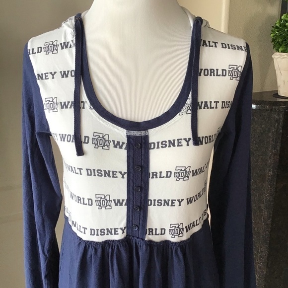 Disneyland Resort Dress MEDIUM Hoodie Walt Disney World ‘71 Navy Blue White RARE - Picture 9 of 16